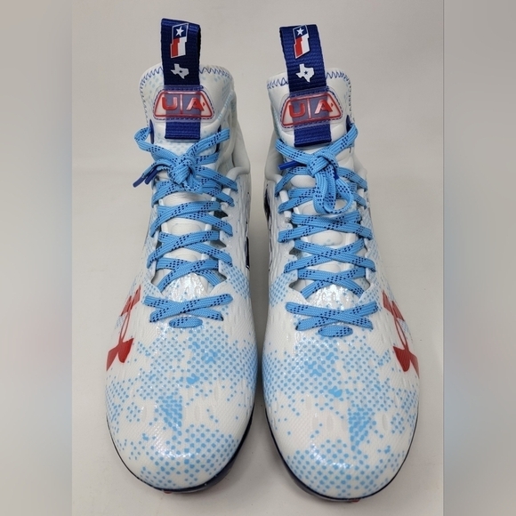 Under Armour Men Spotlight Lux 2 MC 3027041-100 TEXAS Football Cleats Size Multi main image 8